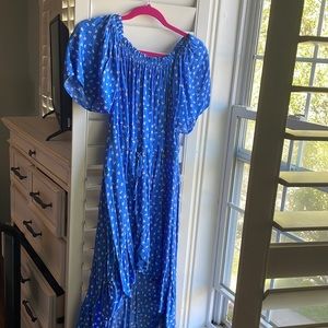 Blue and white flower dress